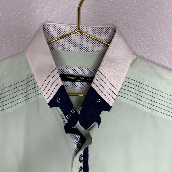 NWT Mint green Skylake Premium Slim Fit Shirt by Guide London - XL - Picture 3 of 11